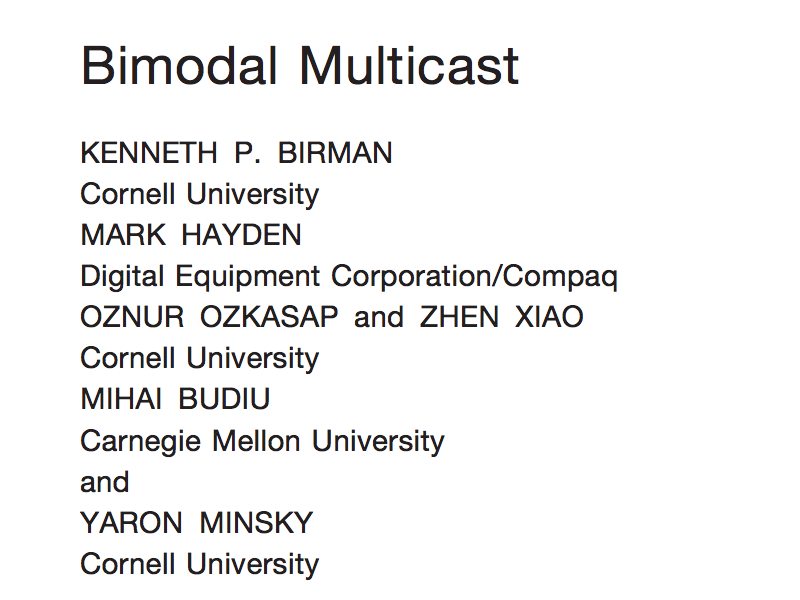 Bimodal Multicast